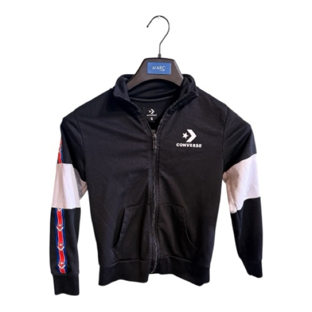 Converse Kids Black and White Hoodie with Red Accents